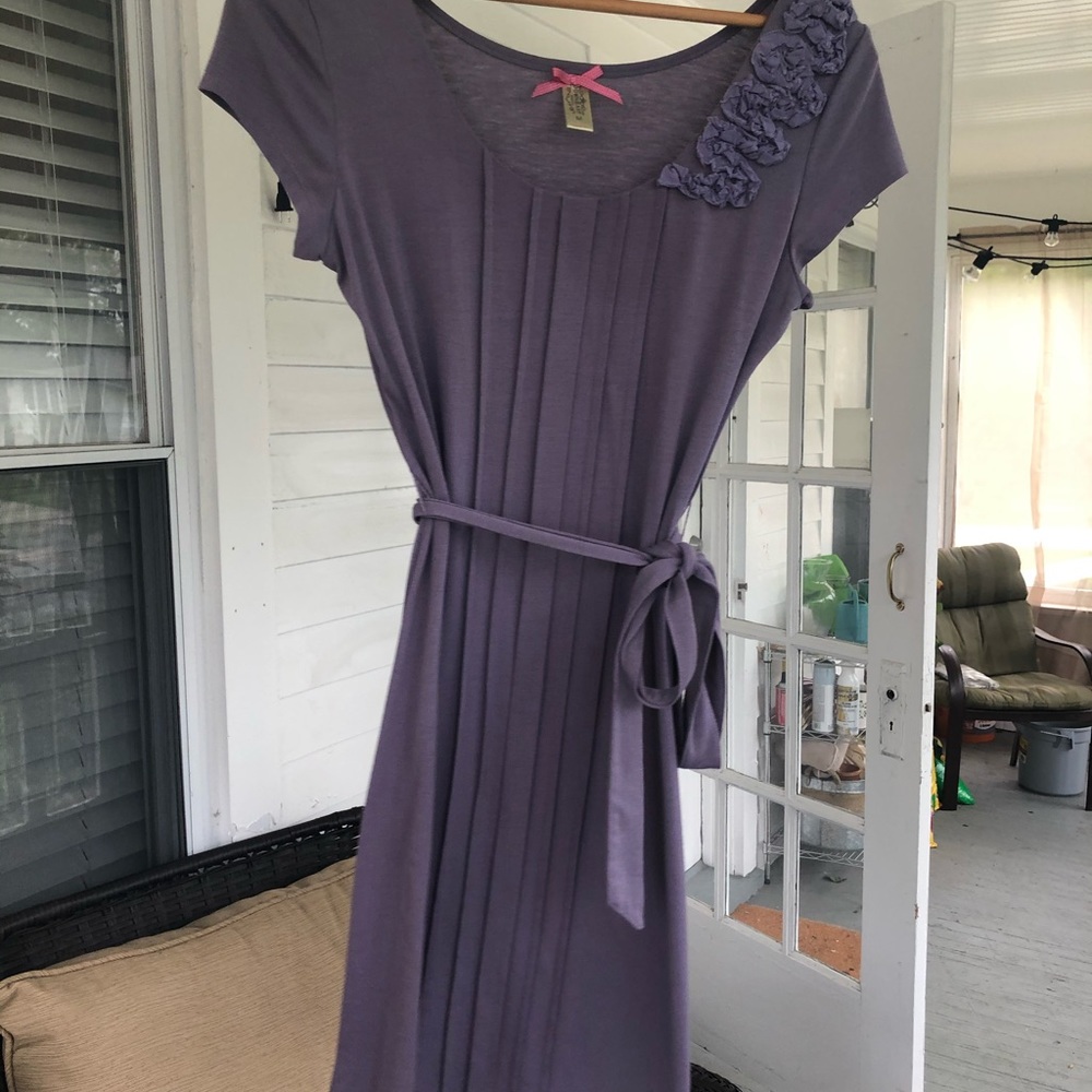Mid calf length dress.
